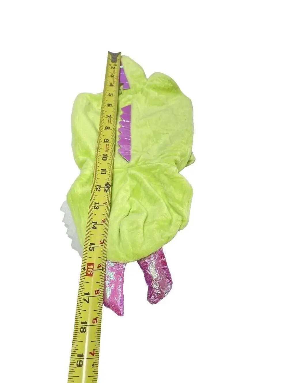 Dog Dinosaour Costume, Green and Purple Pet Halloween Costume, Size Small